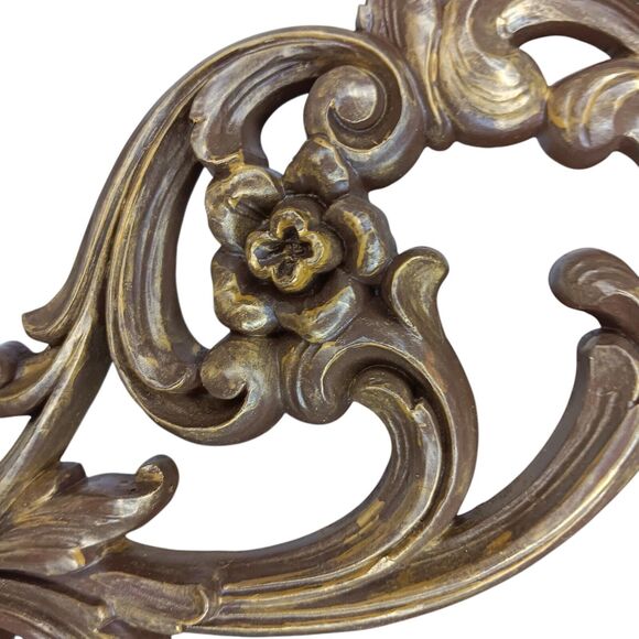 Vintage HOMCO Candleholder Wall Sconces #4118 Brown With Gold Highlights 15"x5" - Picture 7 of 12